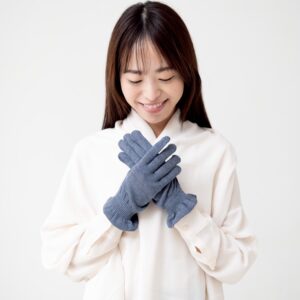 シルク手袋（ブルー・ブラウン）